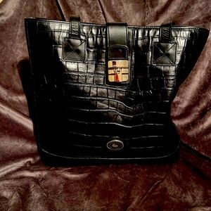 VINTAGE Dooney & Bourke Deep Black Chocolate